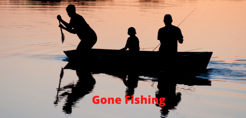 Keep your plants watered- gone fishing in a boat