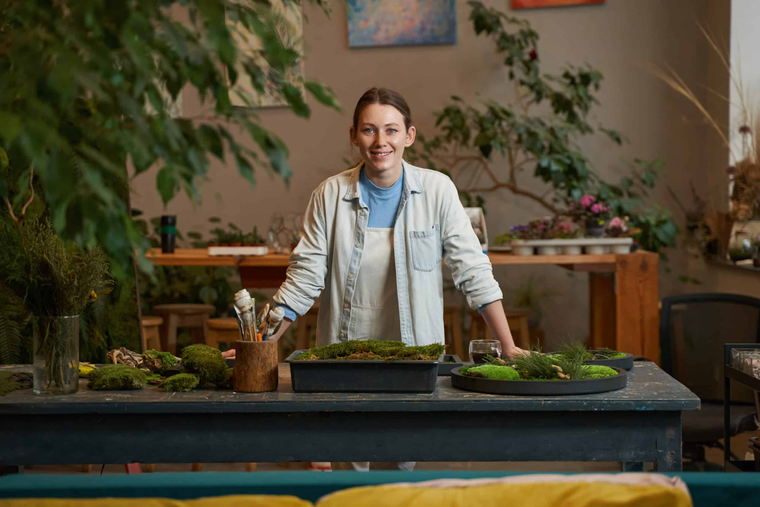 Plants In Small Places pretty-woman-making-picture