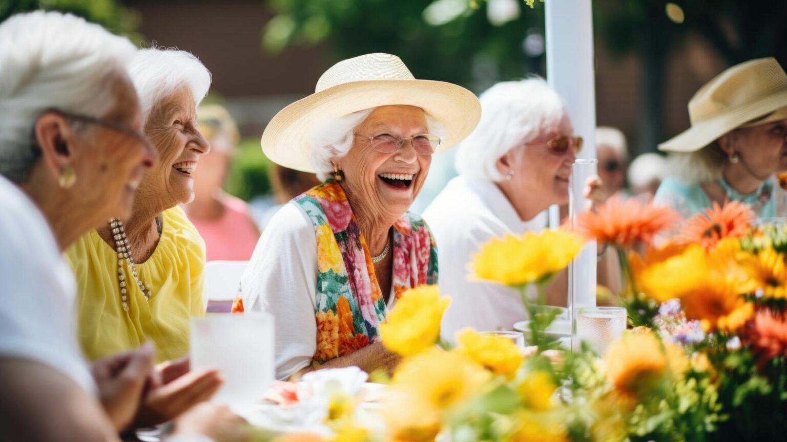 Old Lady's At A Garden Party