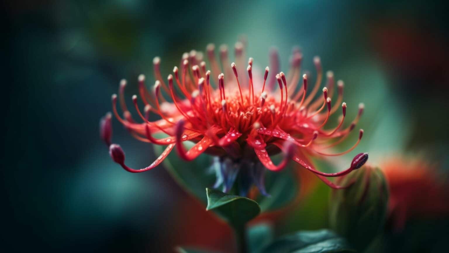 Vibrant colors Red Water Lilies