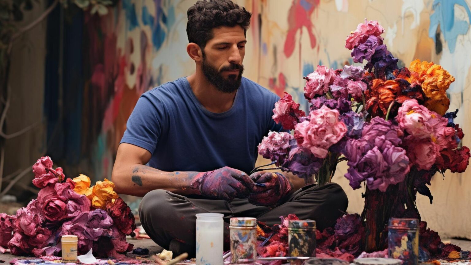 Artist Making Artificial Plants