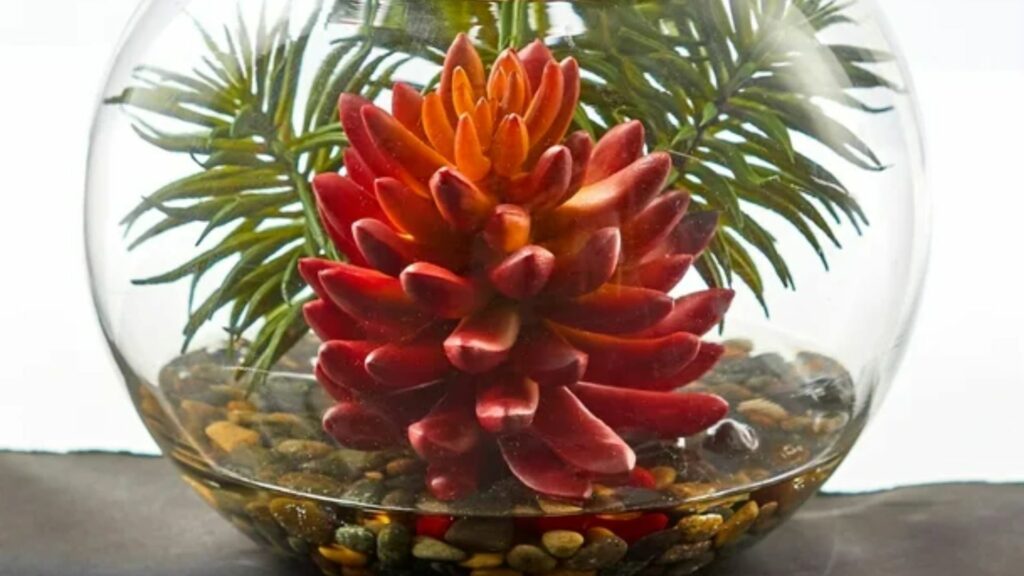 Succulent Artificial Plant in Round Vase