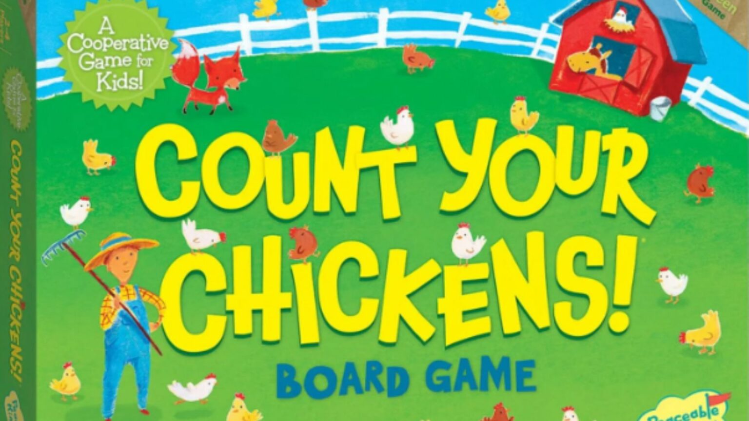 Peaceable Kingdom Count Your Chickens! Board Game - 2 to 4 Players - Ages 3+