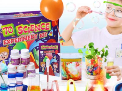 UNGLINGA 70 Lab Experiments Science Kits for Kids Age 4-6-8-12 Educational Scientific Toys Gifts for Girls Boys, Chemistry Set, Crystal Growing, Erupting Volcano, Fruit Circuits STEM Activities