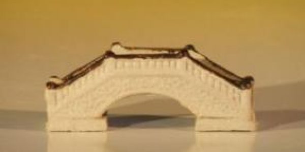 Miniature Ceramic Bridge Figurine